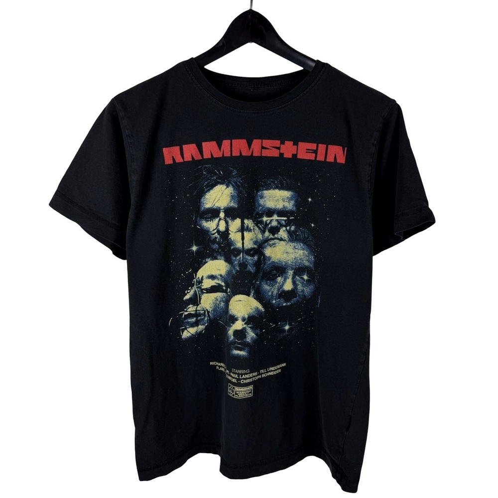 Mens Rammstein RARE German Rock Grunge Music Band Black Shirt Size L